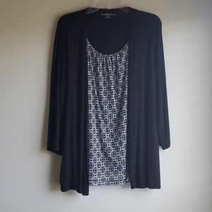 Cardigan-Blouse in one